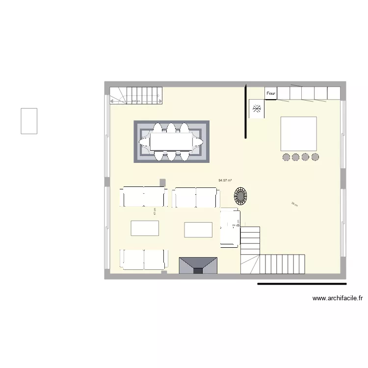 salon escalier invers&eacute; lolo bis bis invers&eacute;. Plan de 