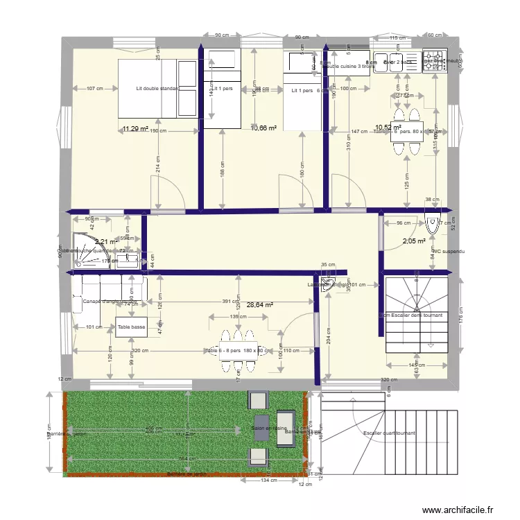 Exemple plan maison RDC. Plan de 