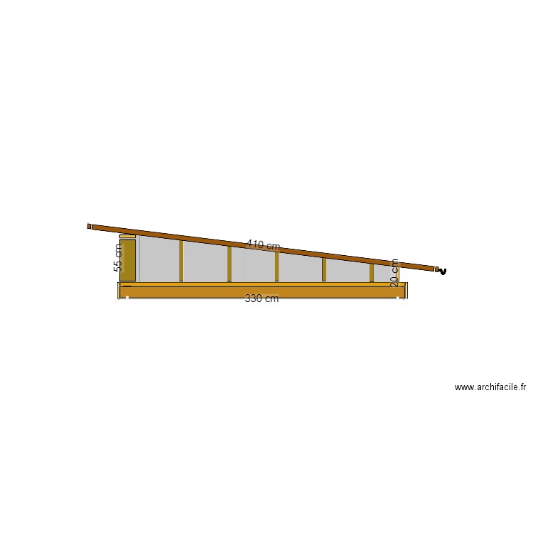 Toit coupe 3 (SE). Plan de 0 pièce et 0 m2