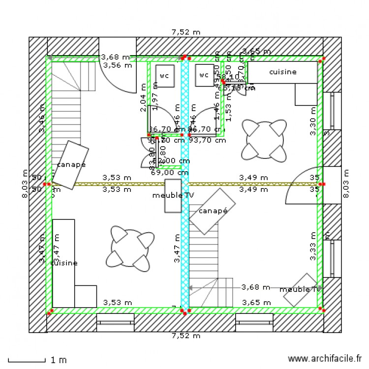 maison PEURIERE  :  premier ETAGE - PROJET 3. Plan de 0 pièce et 0 m2