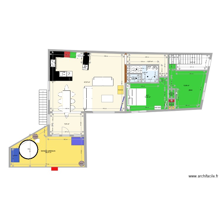 les angles étage novembre 2021 . Plan de 0 pièce et 0 m2