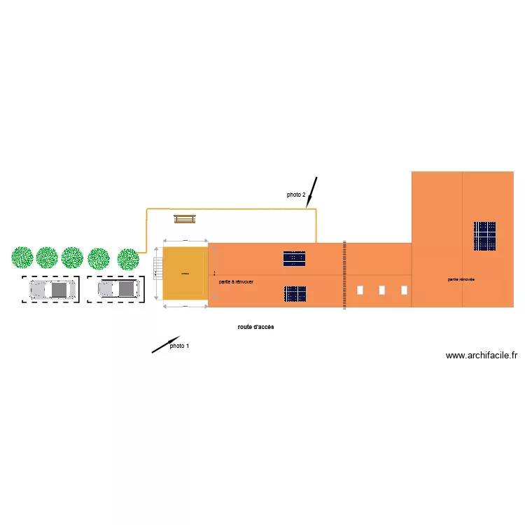 plan ext&eacute;rieur. Plan de 