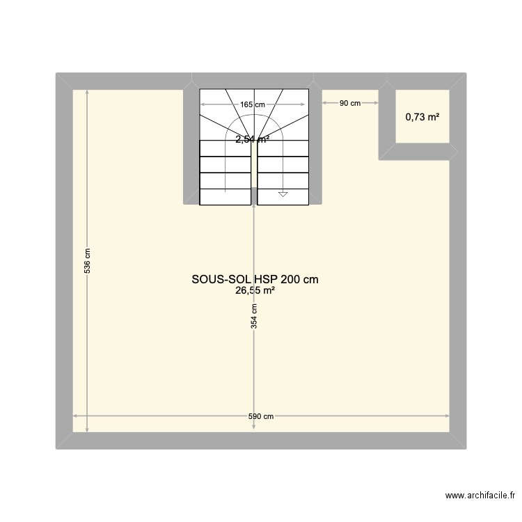 SOUS-SOL MALON. Plan de 0 pièce et 0 m2