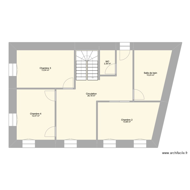 SALOMEZHASP R+1. Plan de 6 pièces et 78 m2