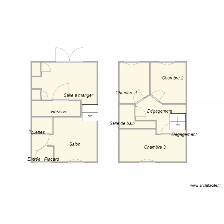 Croquis DIEUX. Plan de 