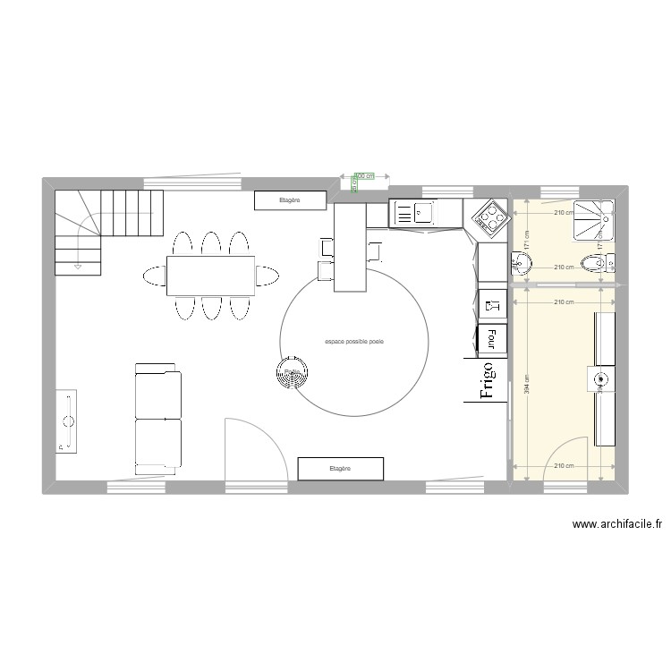 Fiat ducato . Plan de 2 pièces et 12 m2