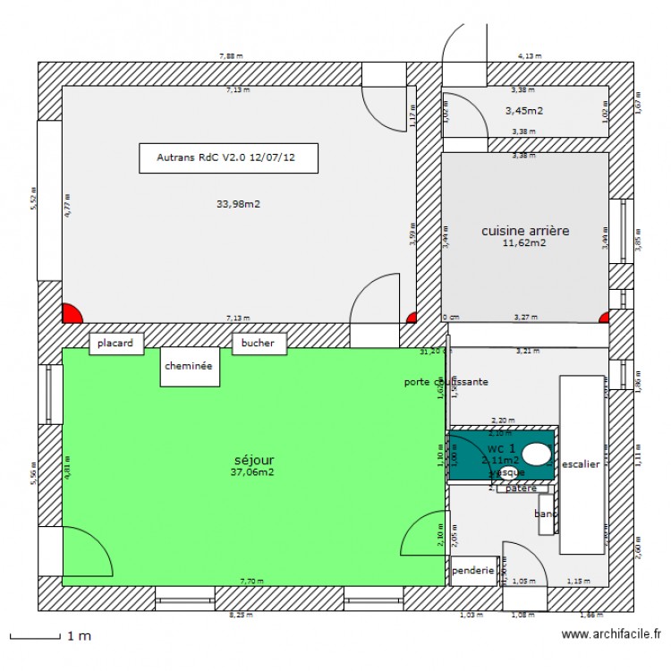 Autrans RdC général. Plan de 0 pièce et 0 m2