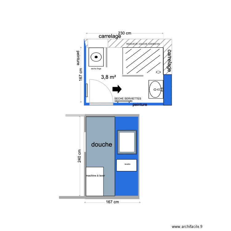 SDB RDC LOCHAIN . Plan de 0 pièce et 0 m2