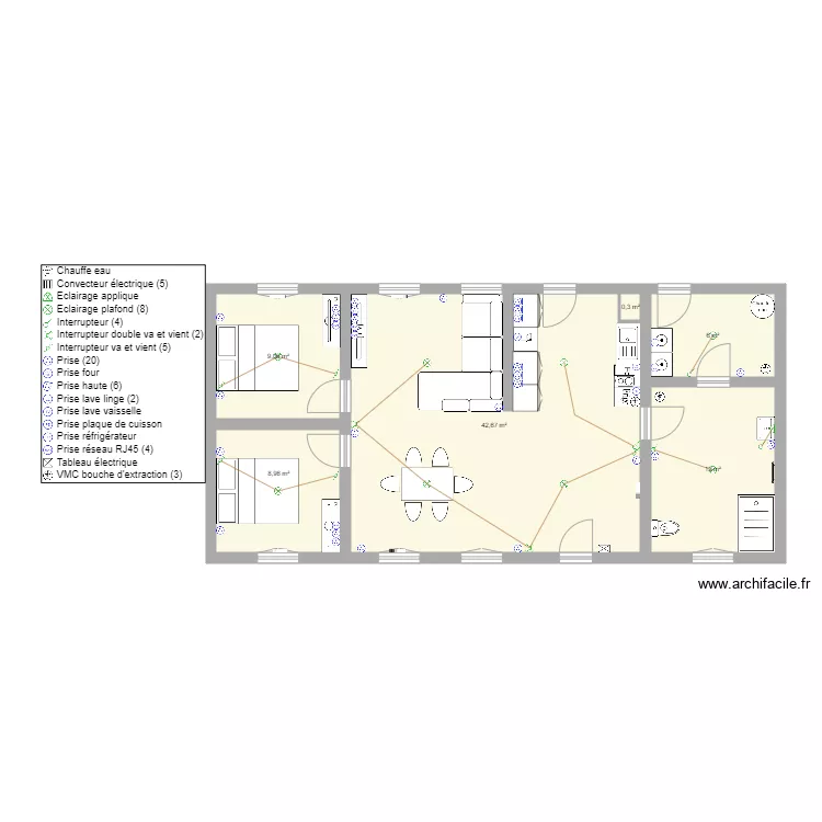 Plan Maison JEROME DENSENFANS. Plan de 