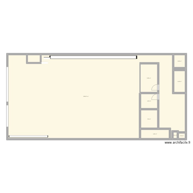 plan du magasin . Plan de 9 pièces et 271 m2