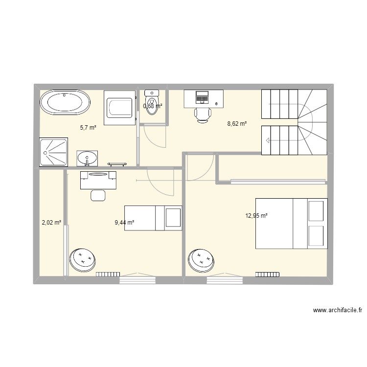 etage trelivan. Plan de 0 pièce et 0 m2