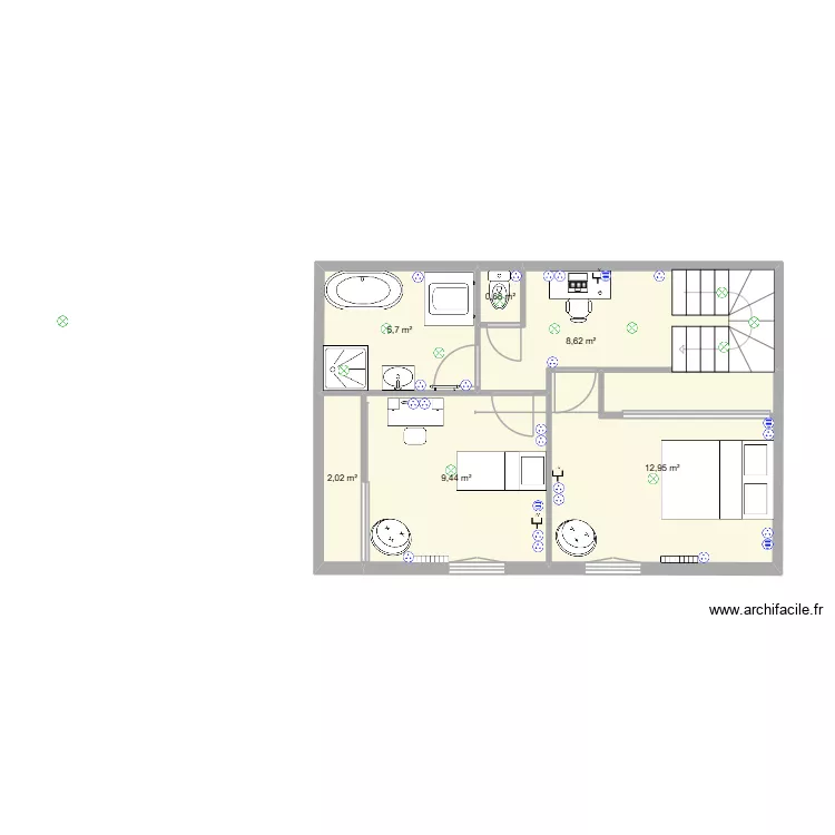 etage trelivan. Plan de 6 et 39 m² etage trelivan. Plan de 6 et 39 m²