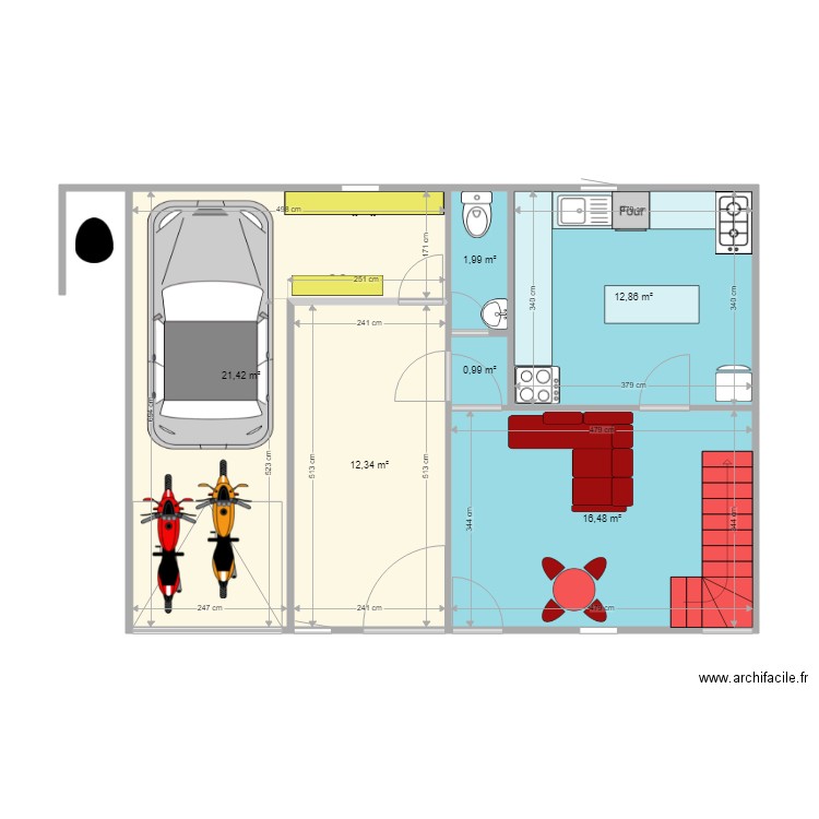 piso 1a. Plan de 0 pièce et 0 m2