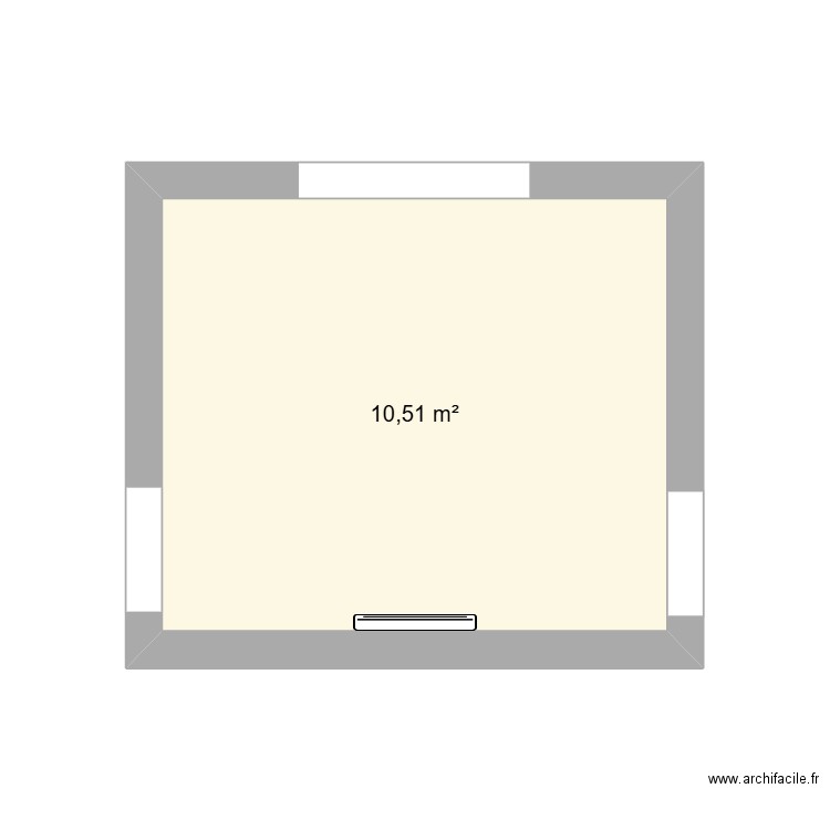 Cuisine. Plan de 1 pièce et 11 m2