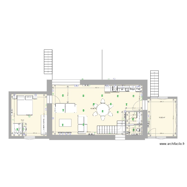 Maison Locatif Sorbiers  V3. Plan de 0 pièce et 0 m2