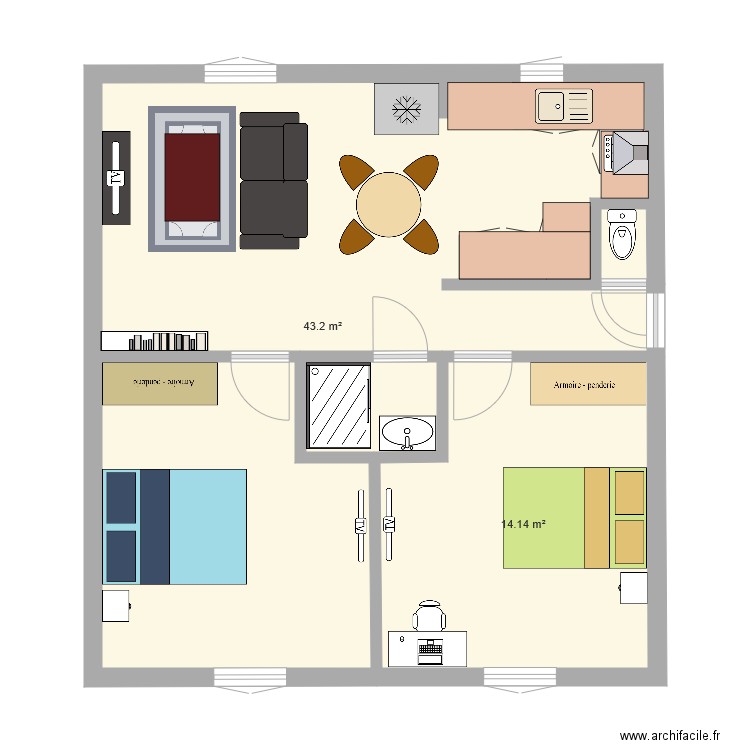 Appartement Vincennes Kiki. Plan de 0 pièce et 0 m2