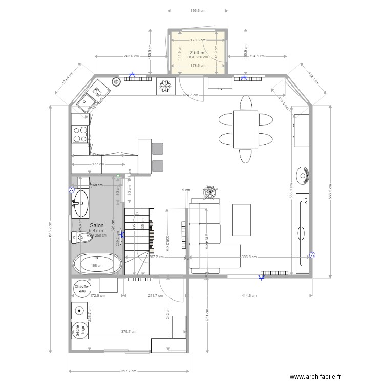 plan maison Miquelon rdc2. Plan de 0 pièce et 0 m2
