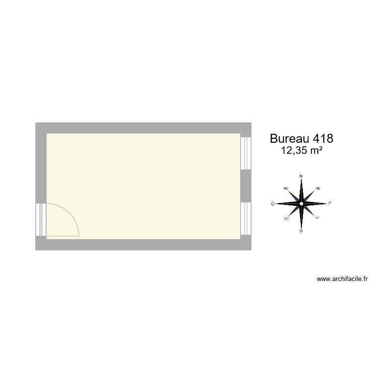 Bureau R 418. Plan de 
