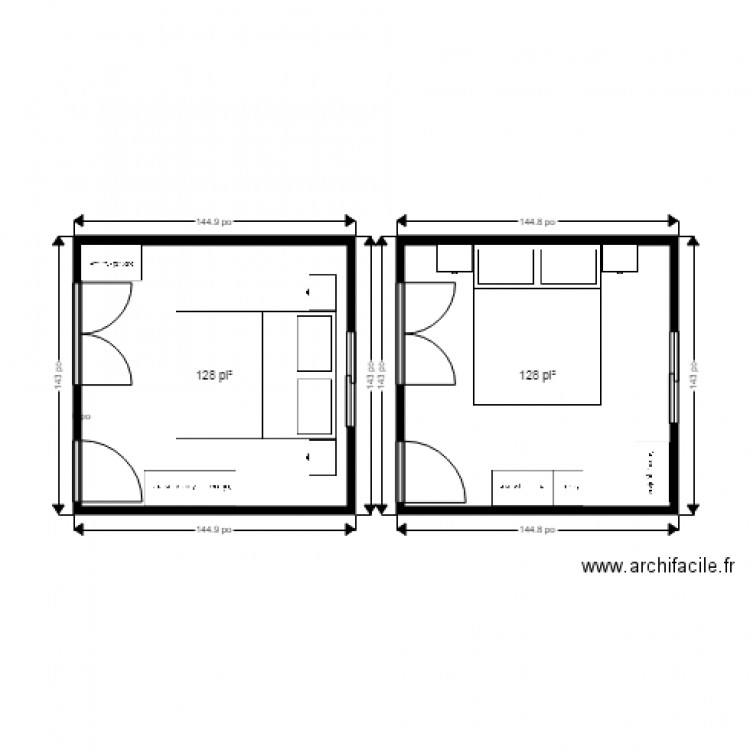 chambre a coucher. Plan de 0 pièce et 0 m2