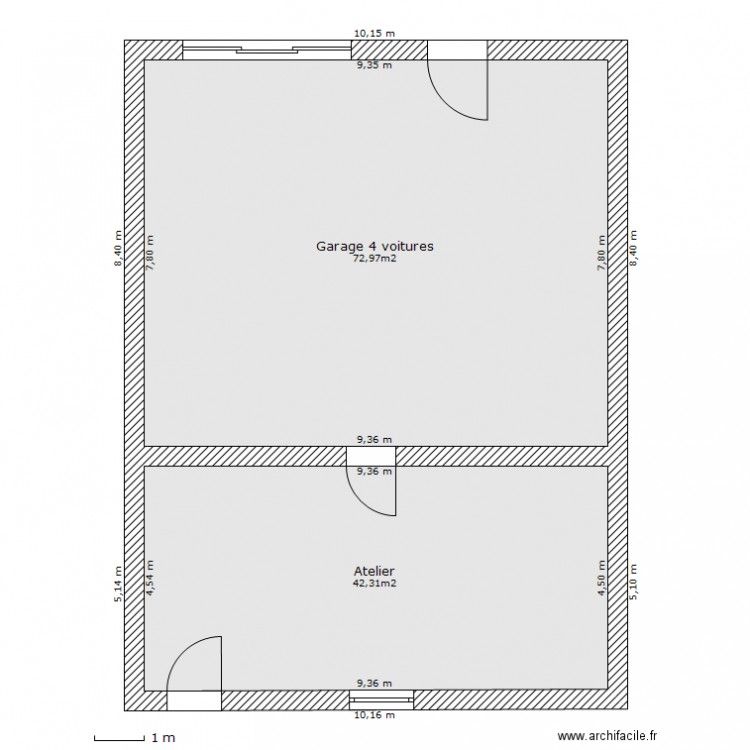 garage. Plan de 0 pièce et 0 m2