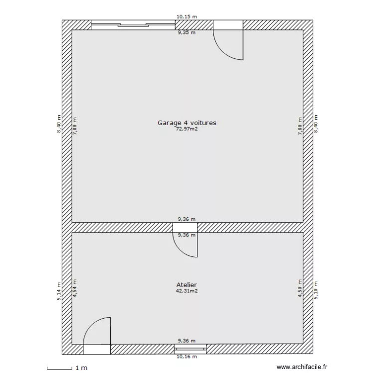 garage. Plan de 