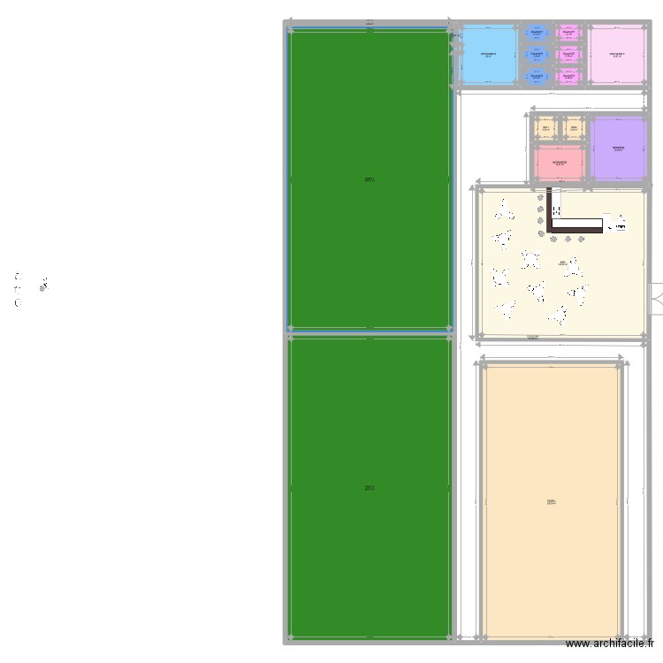 saujonvs - 1200 n°2. Plan de 19 pièces et 1120 m2