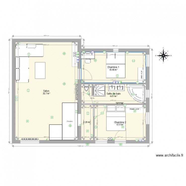 Etage St Myon Arnould chambres. Plan de 0 pièce et 0 m2