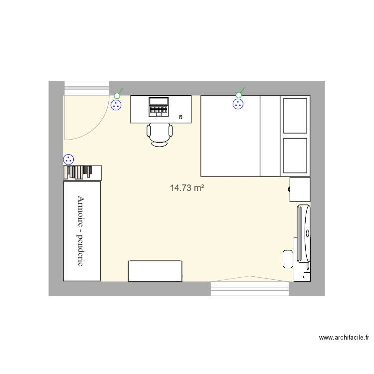 chambre violette proposition JUIN 2021 3. Plan de 0 pièce et 0 m2