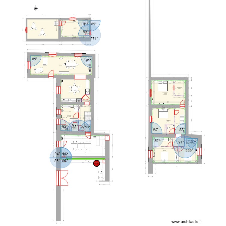 MAISON RANCHAL PLAN AVEC ETAGE 4 CH ET SDB GAUCHE+CHA. Plan de 24 pièces et 226 m2