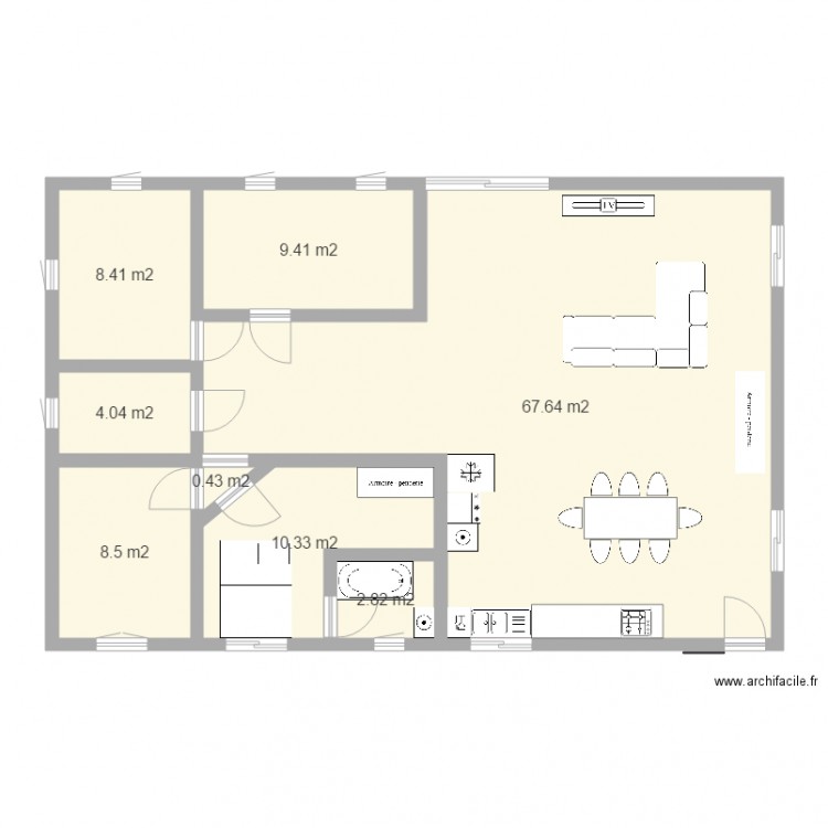 plan de maison 112m2