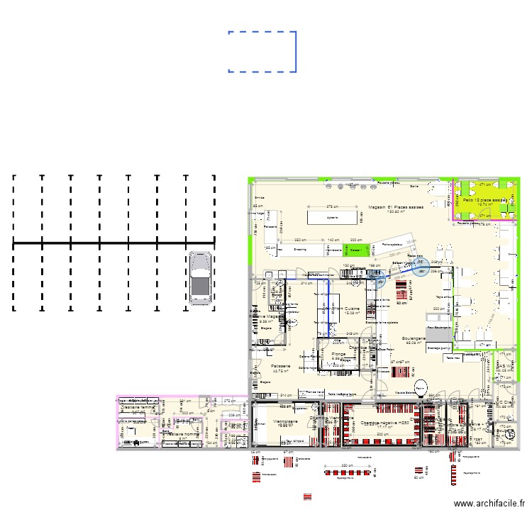 Projet Euromaster sans couloir bon pétrin au fond. Plan de 0 pièce et 0 m2