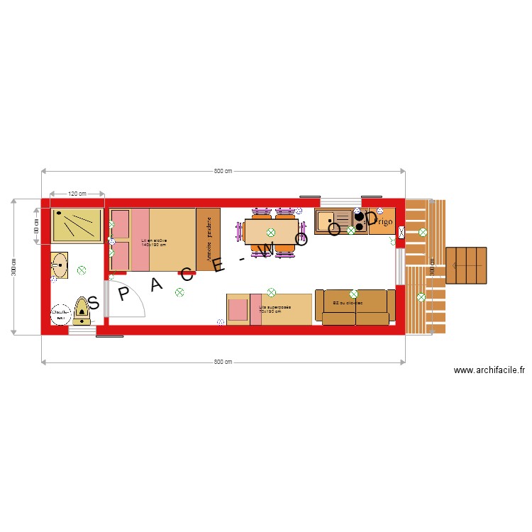 ROULOTTE  300X800   Rodriguez 6 couchages. Plan de 0 pièce et 0 m2