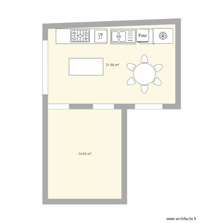 Cuisine 1. Plan de 0 pièce et 0 m2