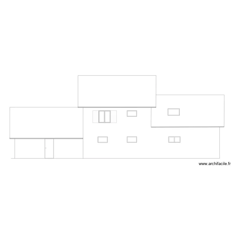 Fa&ccedil;ade Nord V2 avec cave. Plan de 