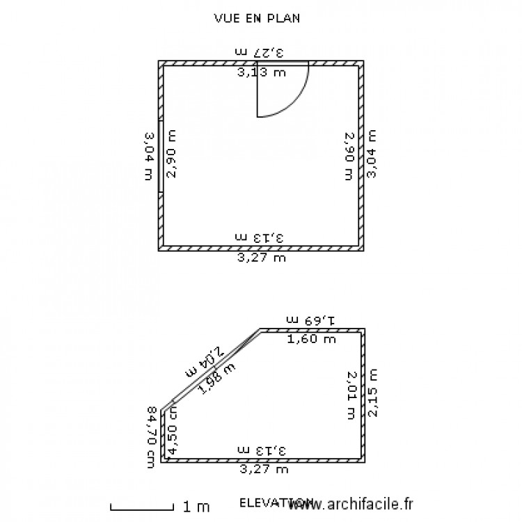 comble SDB 00. Plan de 0 pièce et 0 m2