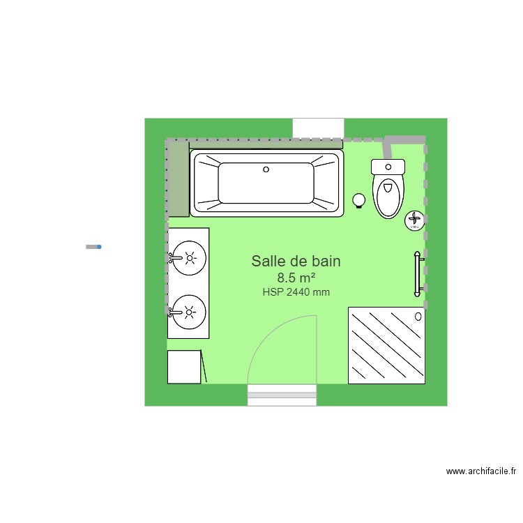 SDB RG V3. Plan de 0 pièce et 0 m2