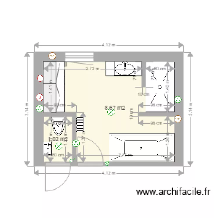 projet SDB avec buanderie version 8. Plan de projet SDB avec buanderie version 8. Plan de