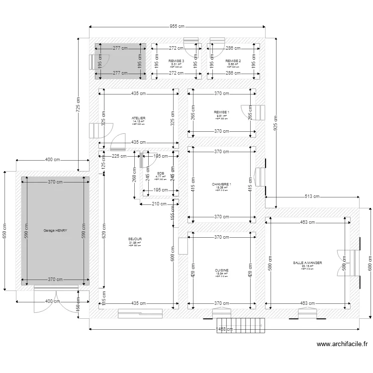 SELLE GUYOT RDC. Plan de 