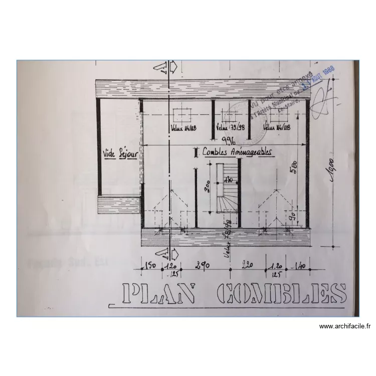 etage origine. Plan de 