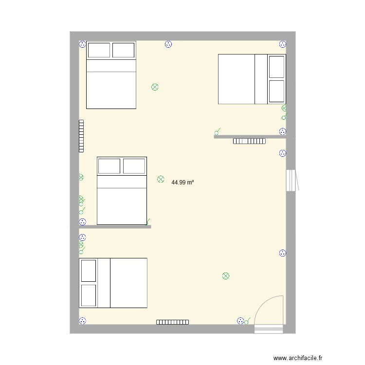 chambre filles. Plan de 0 pièce et 0 m2