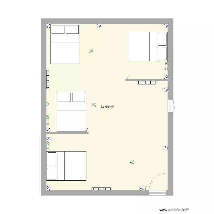 chambre filles. Plan de chambre filles. Plan de