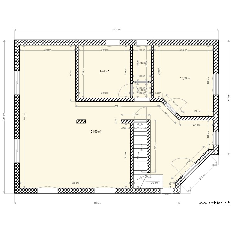 Julien Linda. Plan de 5 pièces et 88 m2