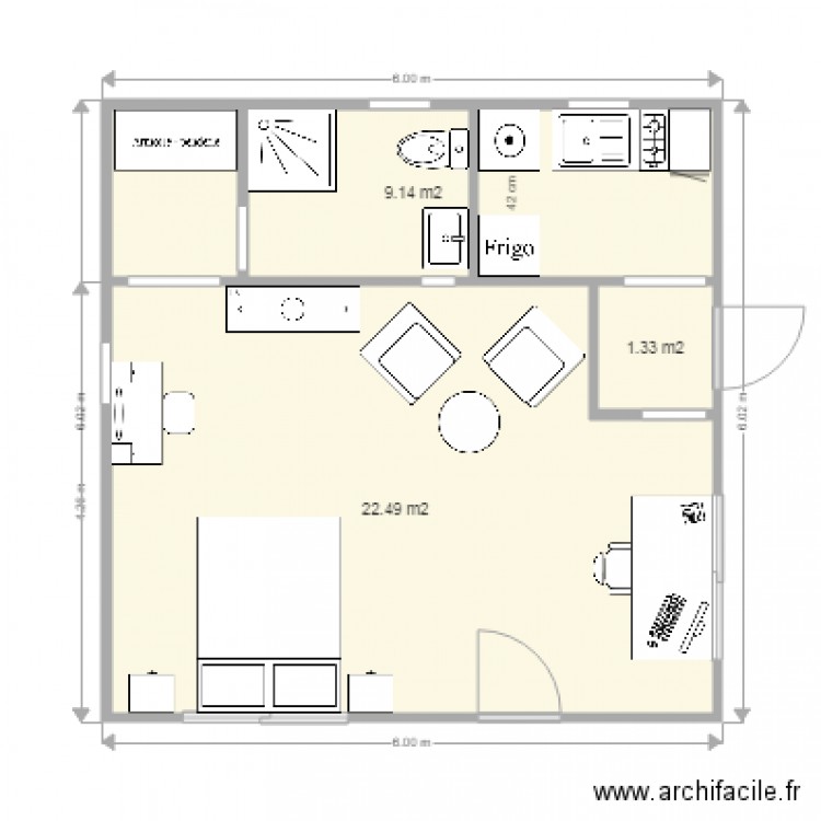 Studio Ouenghi Dan. Plan de 0 pièce et 0 m2