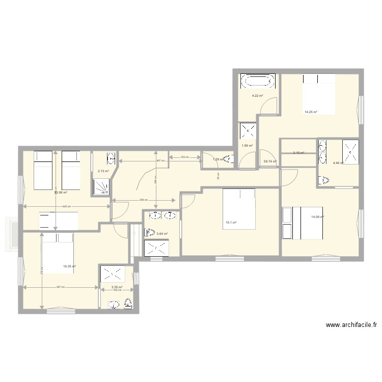 muscadelle ETAGE modifié2. Plan de 0 pièce et 0 m2