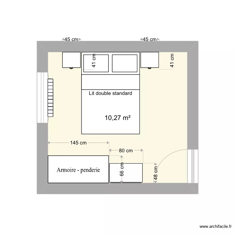 Chambre. Plan de 