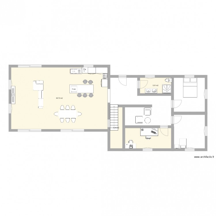 Plan maison ossature bois. Plan de 0 pièce et 0 m2