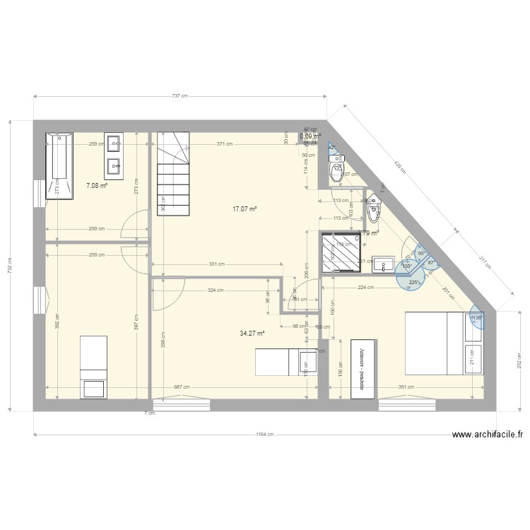 ETAGE 1 opt 33. Plan de 0 pièce et 0 m2