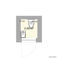 toilette &eacute;tage maison Mery