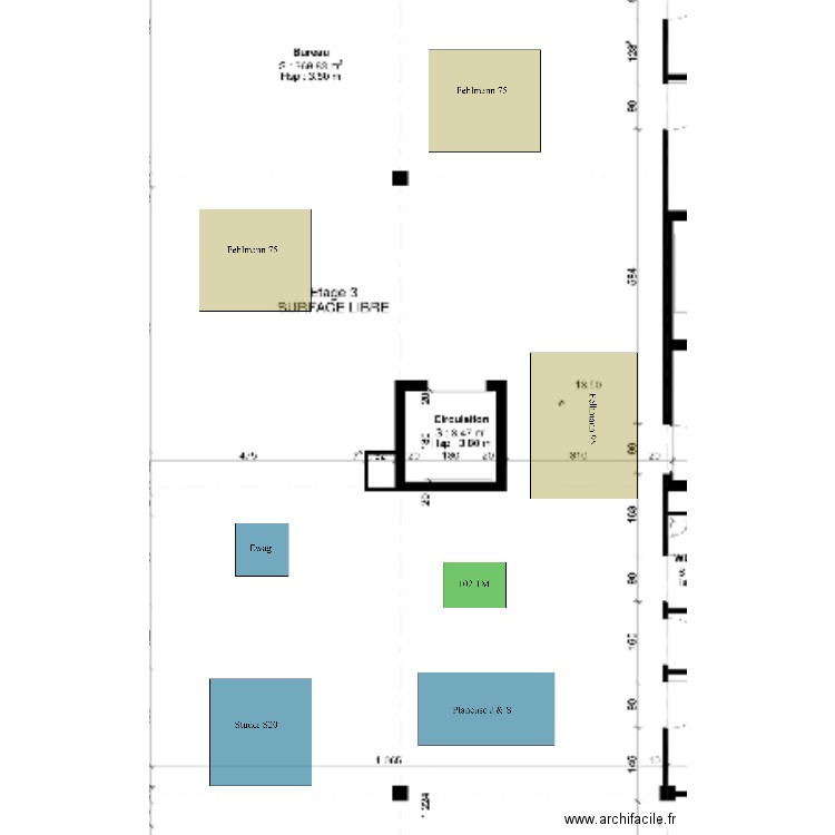 maulini etage 3 V1. Plan de 0 pièce et 0 m2