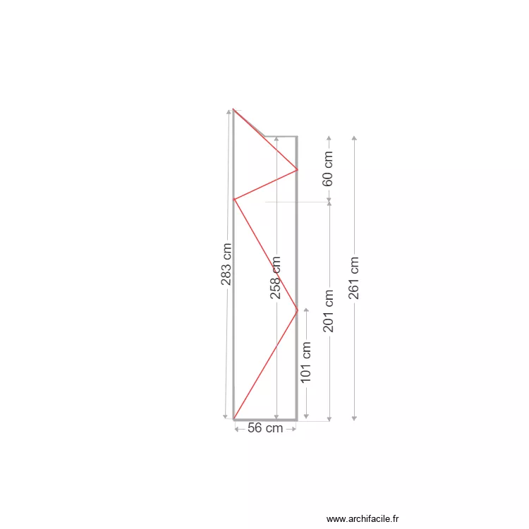 placard chambre louise gauche f&eacute;rm&eacute;  v2. Plan de 